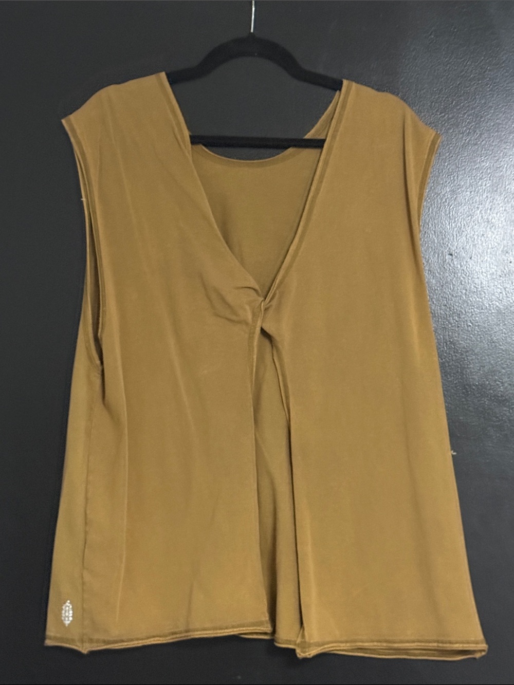 FP Movement by Free People Twist-Front Sleeveless Tank in Mustard